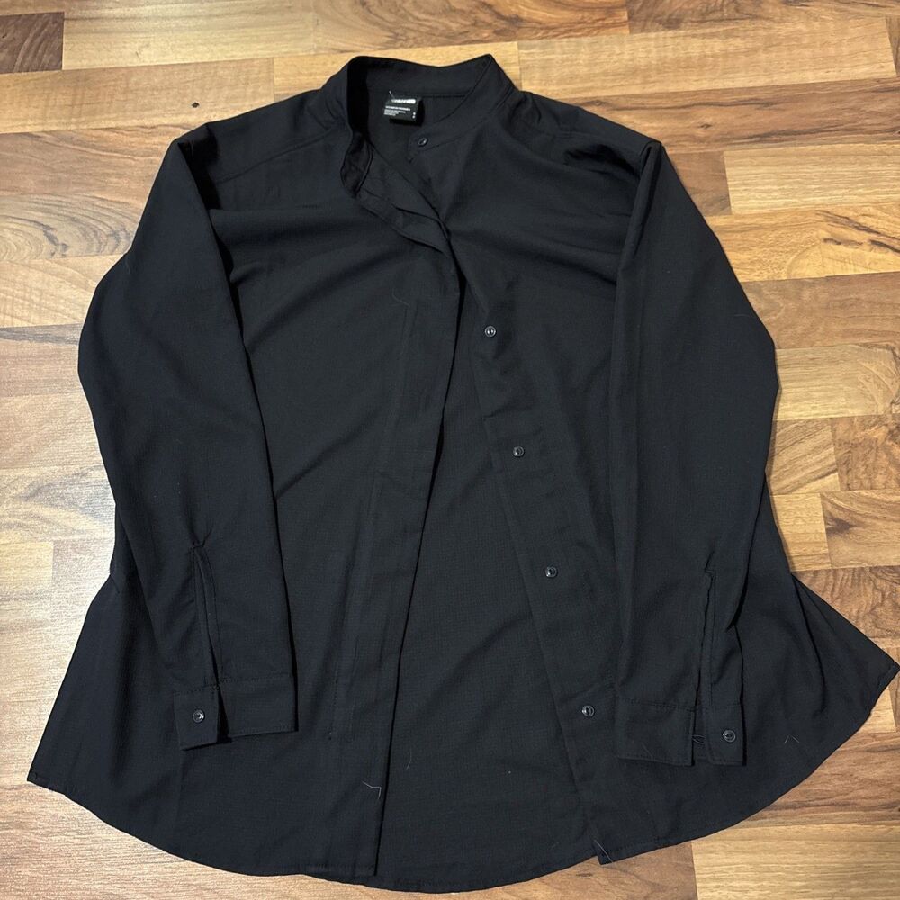 Women’s Black North Face Button Up Thermal Dress Shirt Size Small